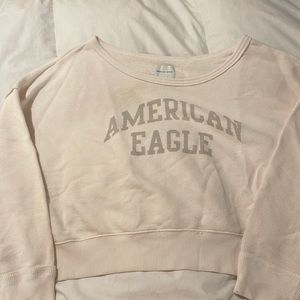 American Eagle Cropped Slouchy Crewneck Sweatshirt